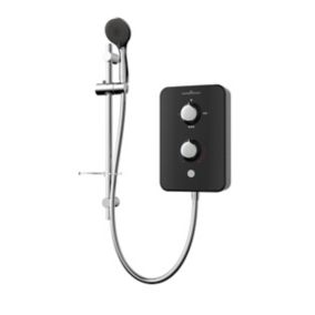 Gainsborough Slim Duo Black Electric Shower, 8.5W