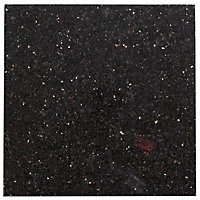 Galaxy Black Patterned Stone effect Wall & floor Tile Sample