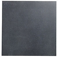 Galaxy Black Plain Porcelain Tile, Pack of 5, (L)440mm (W)440mm