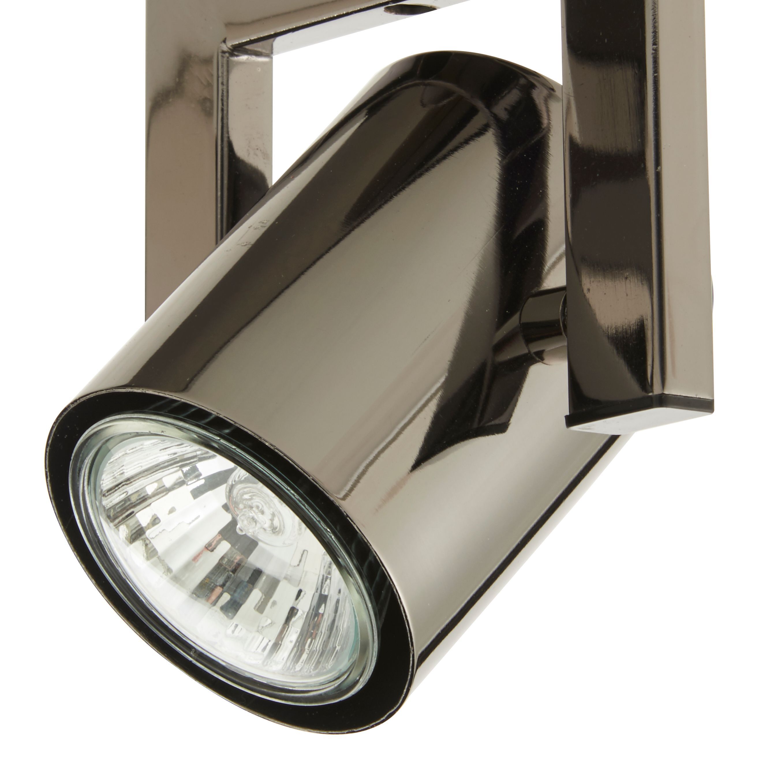 Galene Bar Black Gunmetal effect 2 Light Spotlight