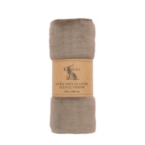 Gallery™ Taupe Flannel Fleece Throw