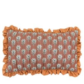 Gallery™ Terracotta & White Floral Indoor Cushion (L)30cm x (W)50cm