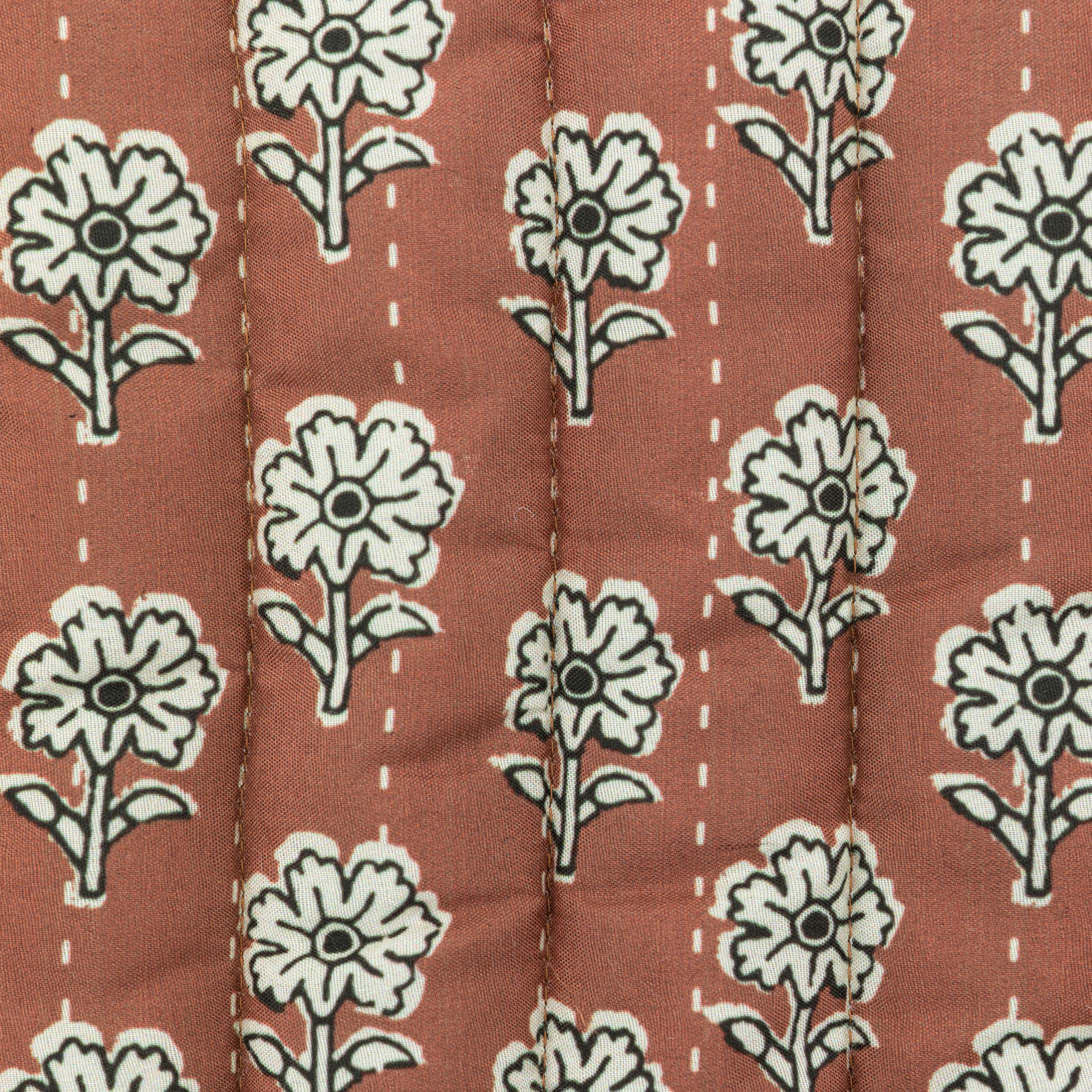 Gallery™ Terracotta & White Floral Indoor Cushion, (L)30cm x (W)50cm