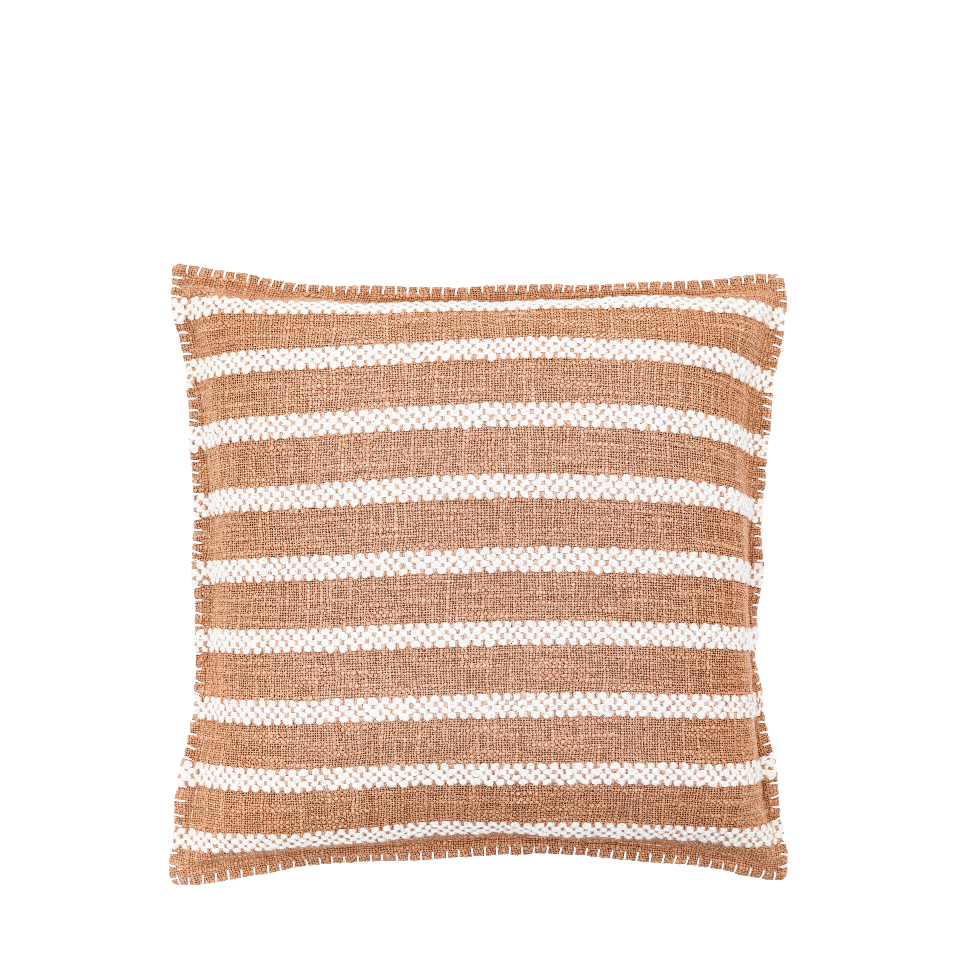 Gallery™ Terracotta & White Stripe Indoor Cushion (L)45cm x (W)45cm