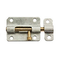 Galvanised Steel Barrel Door bolt (L)64mm (W)15mm