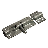Galvanised Steel Barrel Door bolt (L)76mm (W)40mm