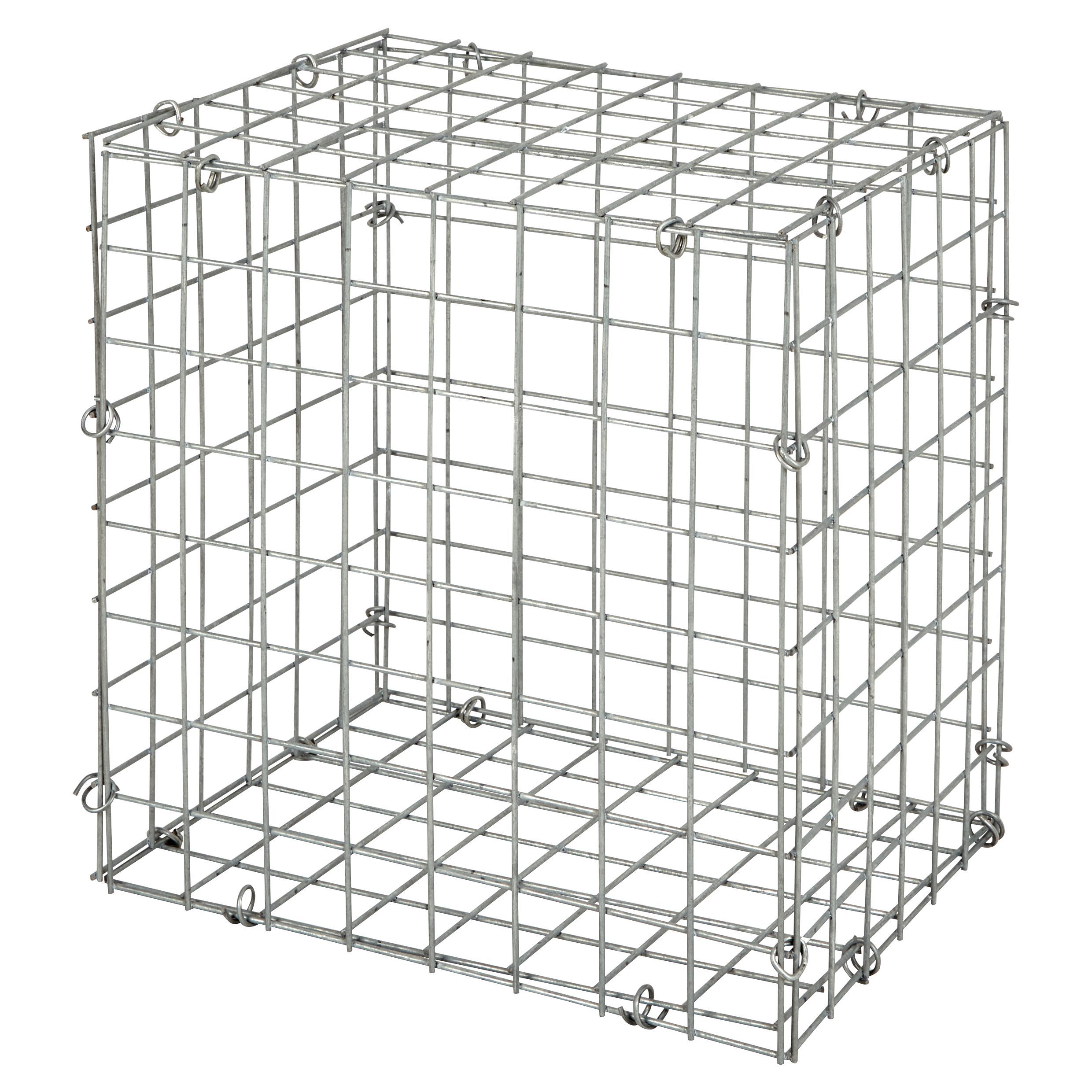 Galvanised Steel Gabion kit, (H)40cm (W)0.4m