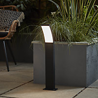 Gambell Dark grey Mains-powered 1 lamp Integrated LED Outdoor Post light (H)600mm
