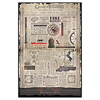 Game of Thrones infographic Poster 915mm 610mm