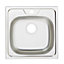 Gamow Inox Stainless steel Square 1 Bowl Compact sink (W)480mm