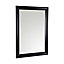 Ganji Black Curved Rectangular Framed Mirror (H)103cm (W)73cm