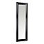 Ganji Black Curved Rectangular Wall-mounted Framed Mirror, (H)133cm (W)43cm