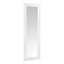 Ganji White Curved Rectangular Wall-mounted Framed Mirror, (H)133cm (W)43cm