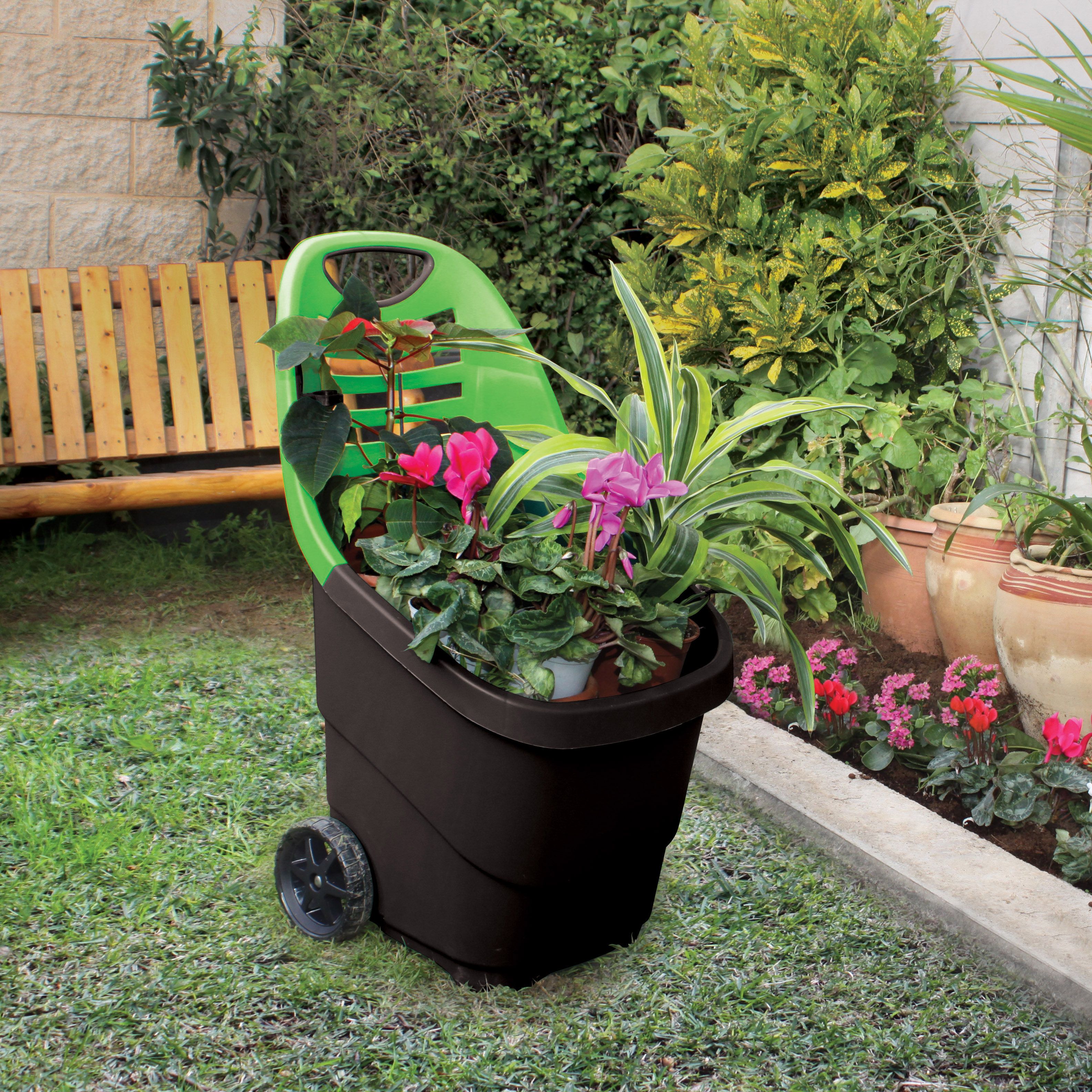 ECOIFFIER Garden Trolley Toy Set - Fruits & Vegetables Theme Sand & Gardening Tools