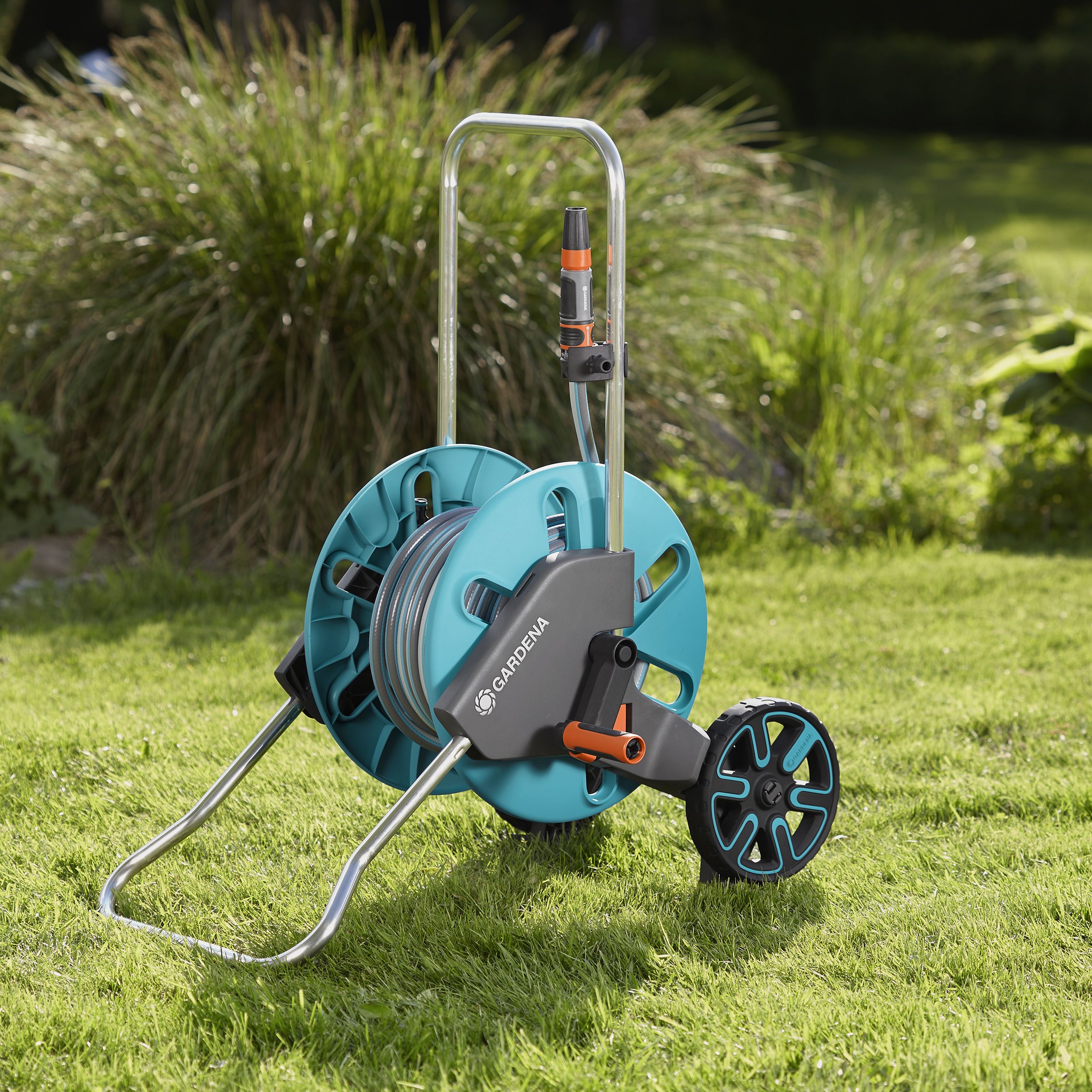 Gardena Aquaroll Freestanding Manual Hose reel set (L)20m - 3