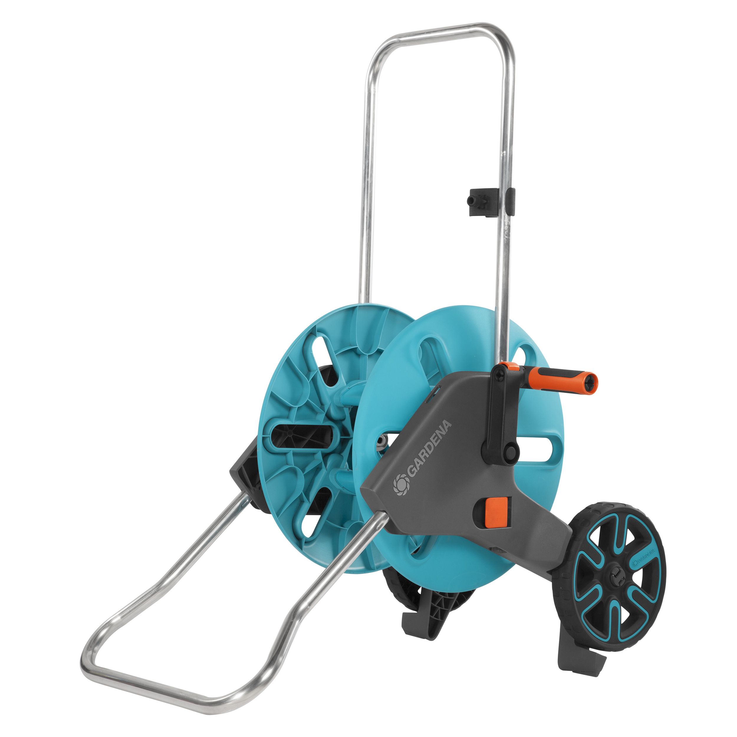 Gardena Aquaroll Teal Freestanding Empty hose cart With wheels