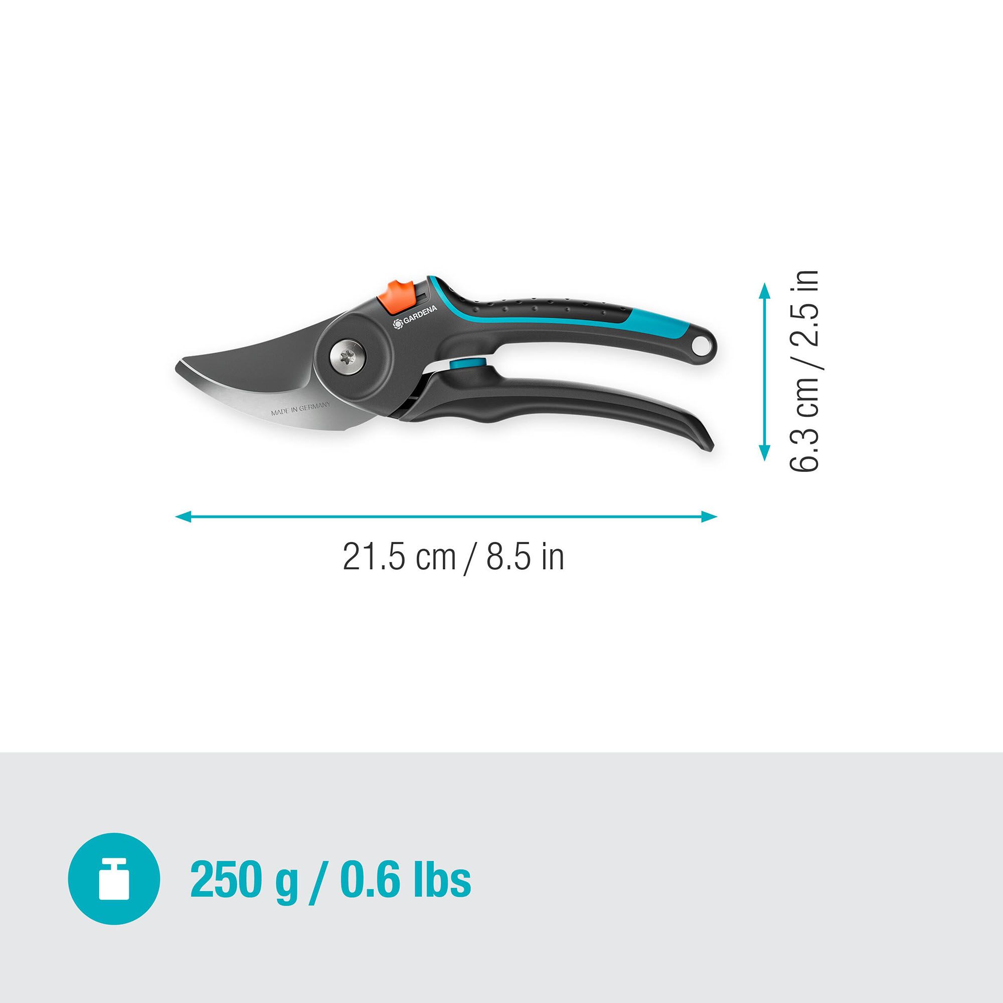 Gardena Black Steel Secateurs (H) 22mm x (W) 63mm