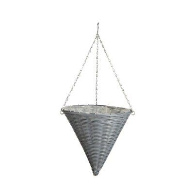 grey wicker hanging baskets
