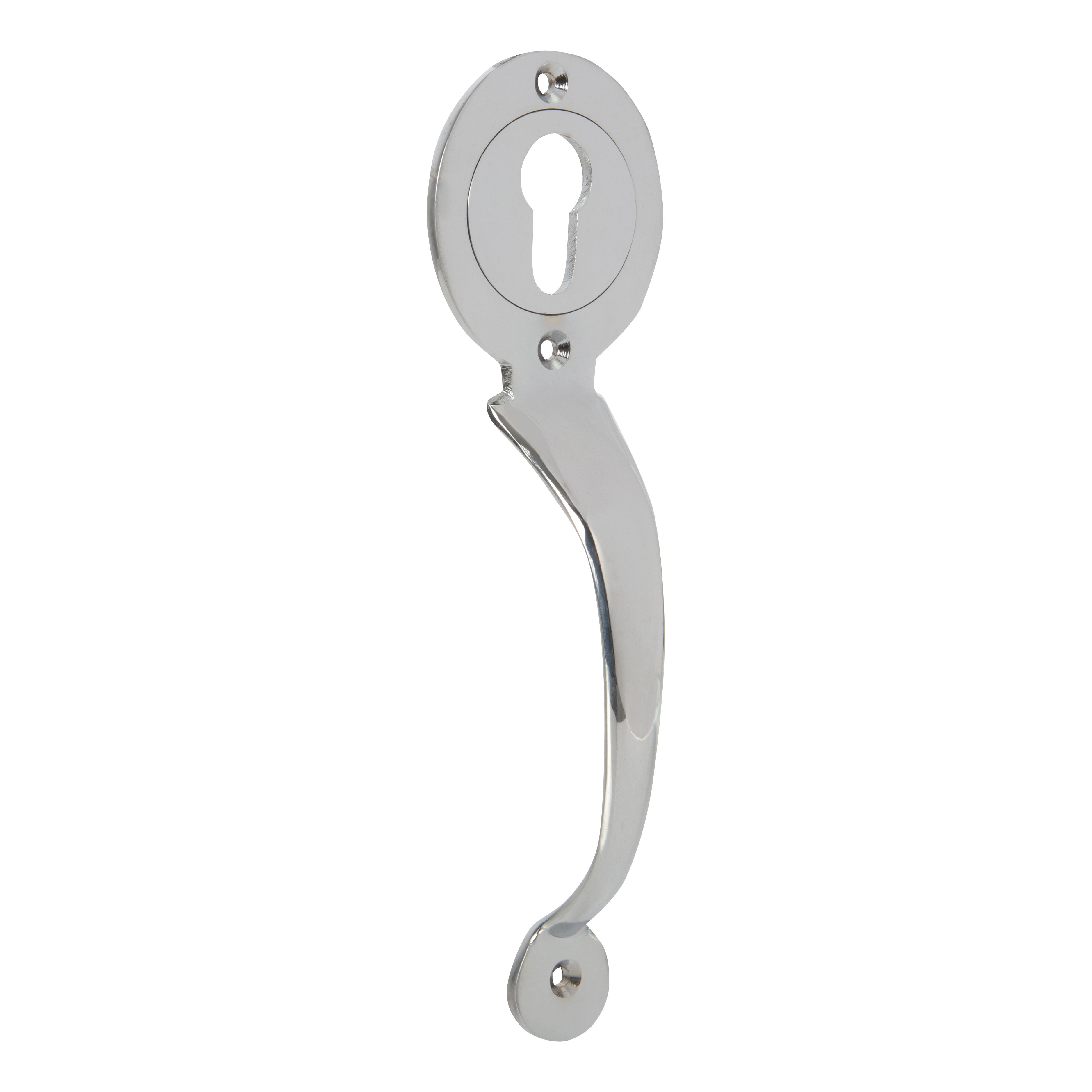 GateMate Euro Lock Chrome Gate Pull Handle (L)22cm (D)40mm