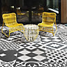 Gatsby Black & white Matt Patterned Porcelain Outdoor Floor Tile, (L)604mm (W)604mm