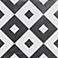 Gatsby Black & white Matt Patterned Porcelain Outdoor Floor Tile, (L)604mm (W)604mm
