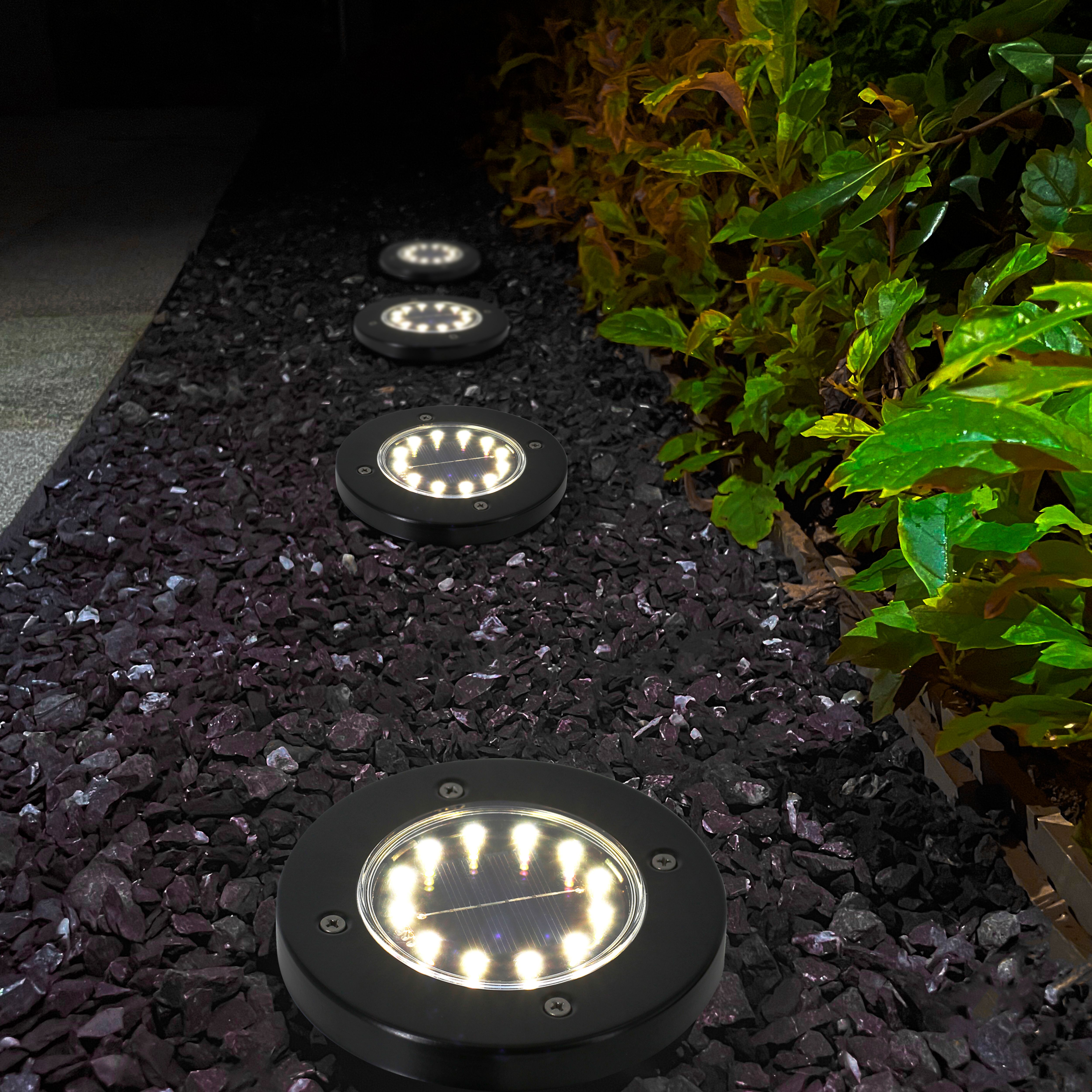 Gavea Black Solar powered Integrated LED Outdoor Ground light