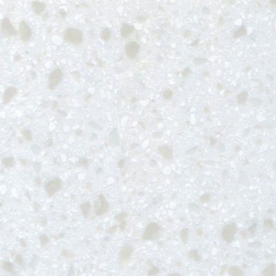 Gemini White Earthstone Worktop with sink & drainer (L)1800mm