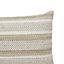 Gemme Light brown Space dyed & rug stripe Indoor Cushion (L)30cm x (W)50cm