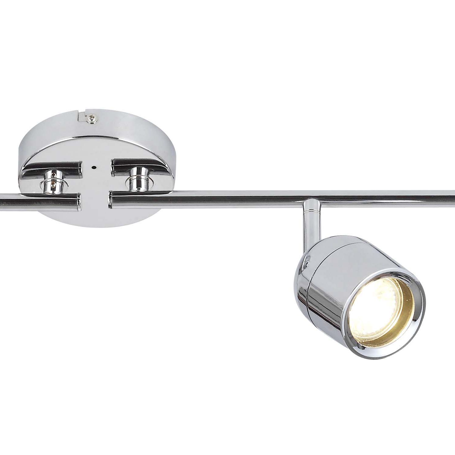 Genlis Chrome effect Mains-powered 4 lamp Bathroom Spotlight