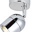 Genlis Spot Chrome effect Bathroom Spotlight