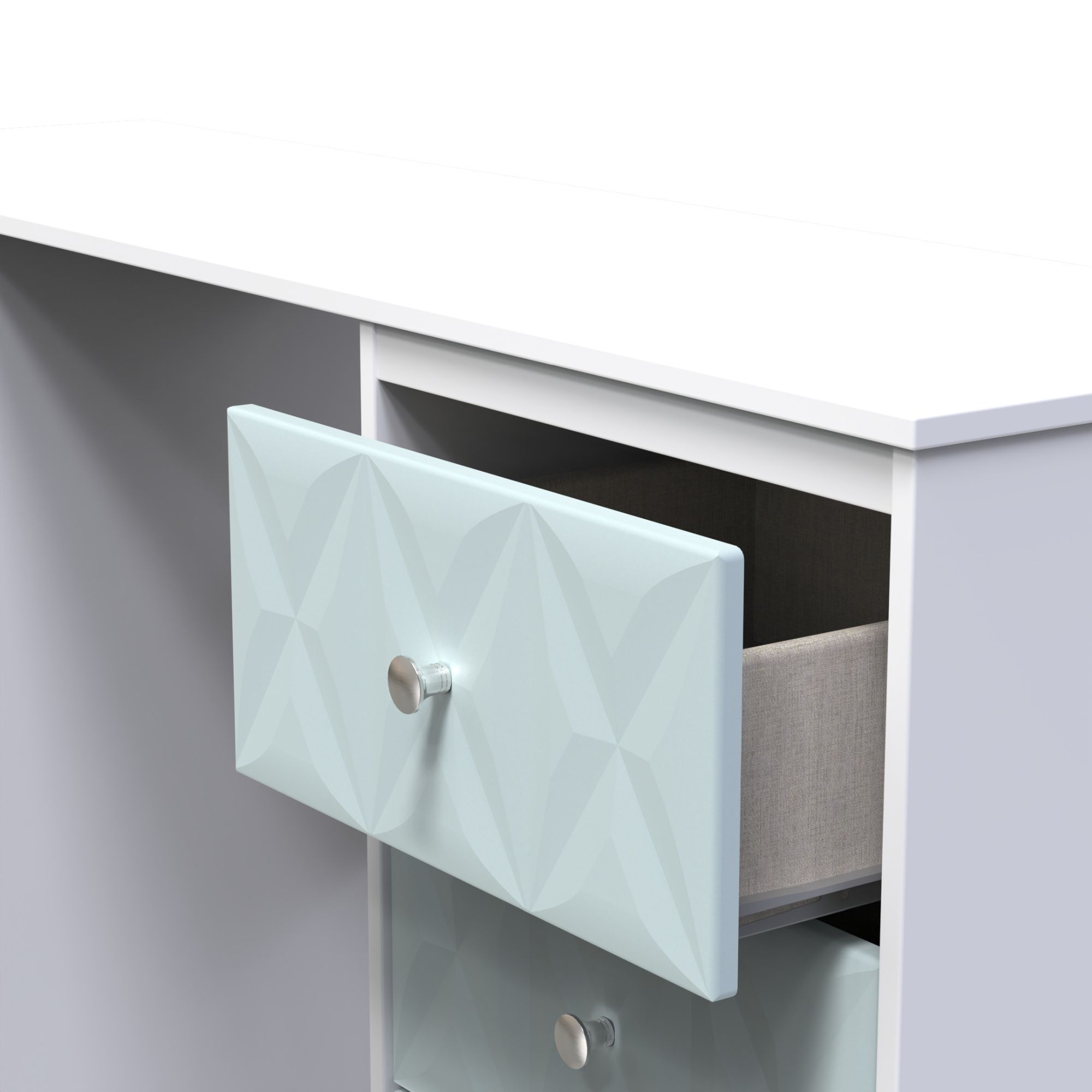 Genoa Ready assembled Matt duck egg blue & white 6 Drawer Non-extendable Dressing  table (H)