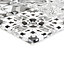 Geo Black & white Gloss Moroccan Glass Mosaic tile, (L)300mm (W)300mm