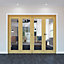 Geom 1 Lite Clear Glazed Veneered Oak Internal Bi-fold Door set, (H)2060mm (W)2517mm