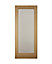 Geom 1 panel Clear Glazed Oak veneer External Front door, (H)1981mm (W)762mm