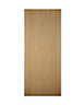 Geom 1 panel Unglazed Oak veneer External Front door, (H)1981mm (W)838mm