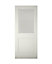 Geom 2 panel Clear Glazed White Pine veneer Back door, (H)2032mm (W)813mm