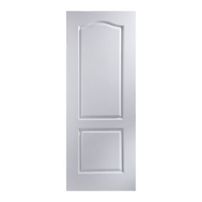 Geom 2 panel Unglazed White Internal Door, (H)2032mm (W)813mm (T)44mm
