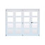 Geom 4 Lite Clear Glazed Pre-painted White Softwood Internal Bi-fold Door set, (H)2060mm (W)2821mm