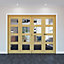 Geom 4 Lite Clear Glazed Veneered Oak Internal Bi-fold Door set, (H)2060mm (W)2517mm