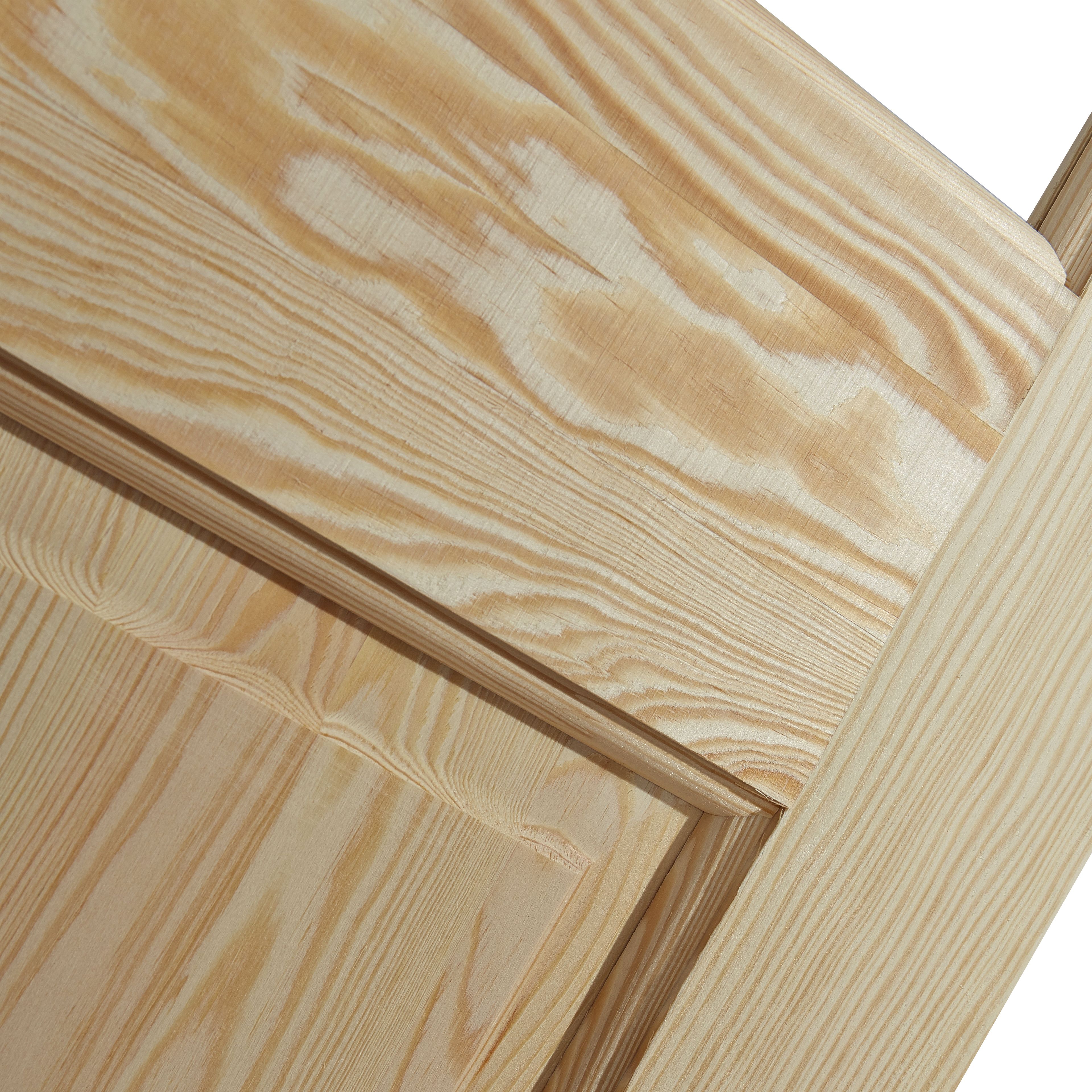 Geom 4 panel Clear Glazed Victorian Pine veneer Internal Clear pine Door, (H)1981mm (W)762mm (T)35mm