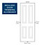 Geom 4 panel Shaker White Internal Door, (H)2040mm (W)826mm (T)40mm