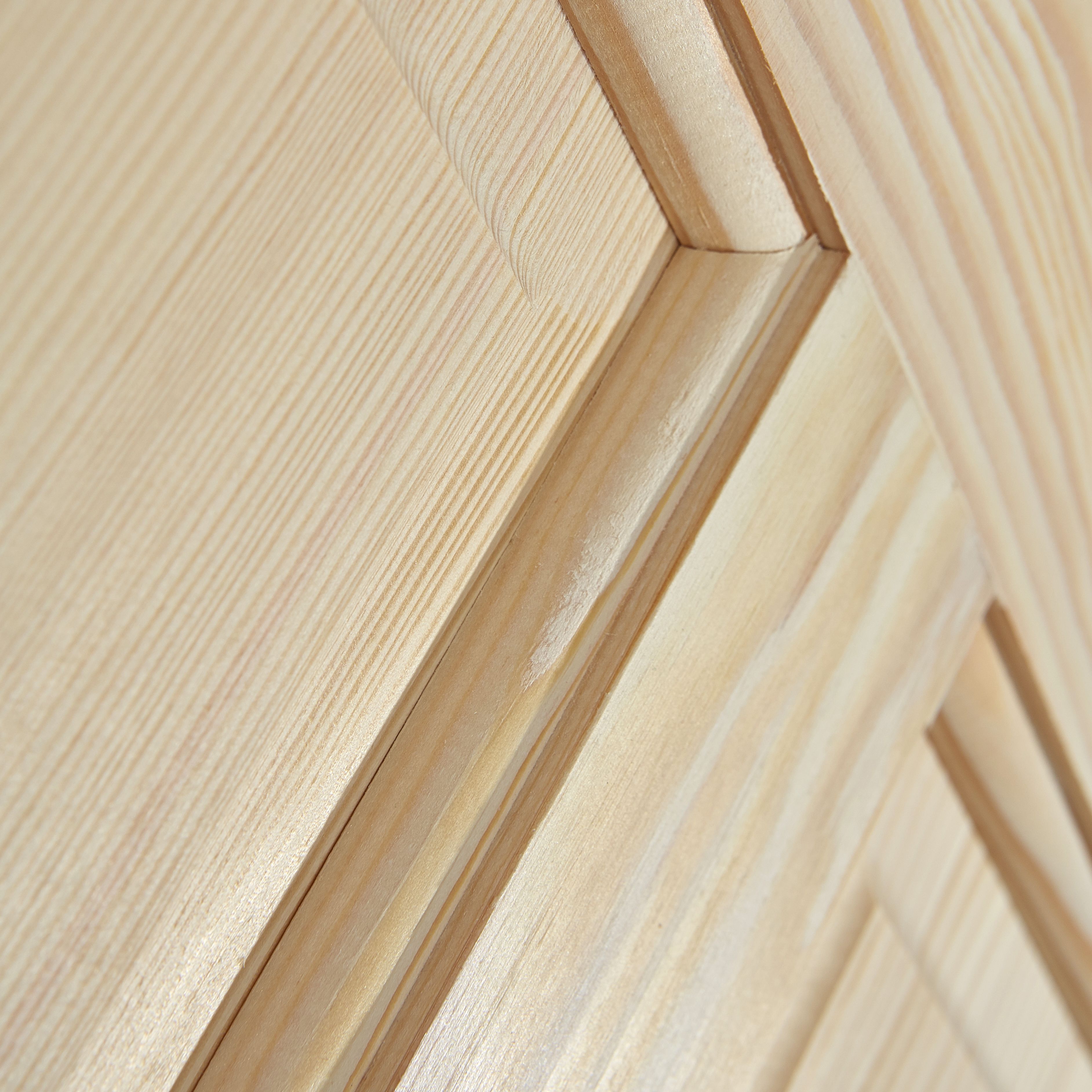 Geom 4 panel Unglazed Internal Clear pine Door, (H)2040mm (W)826mm (T)40mm