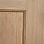 Geom 4 panel Unglazed Oak veneer Internal Door, (H)2040mm (W)826mm (T)40mm