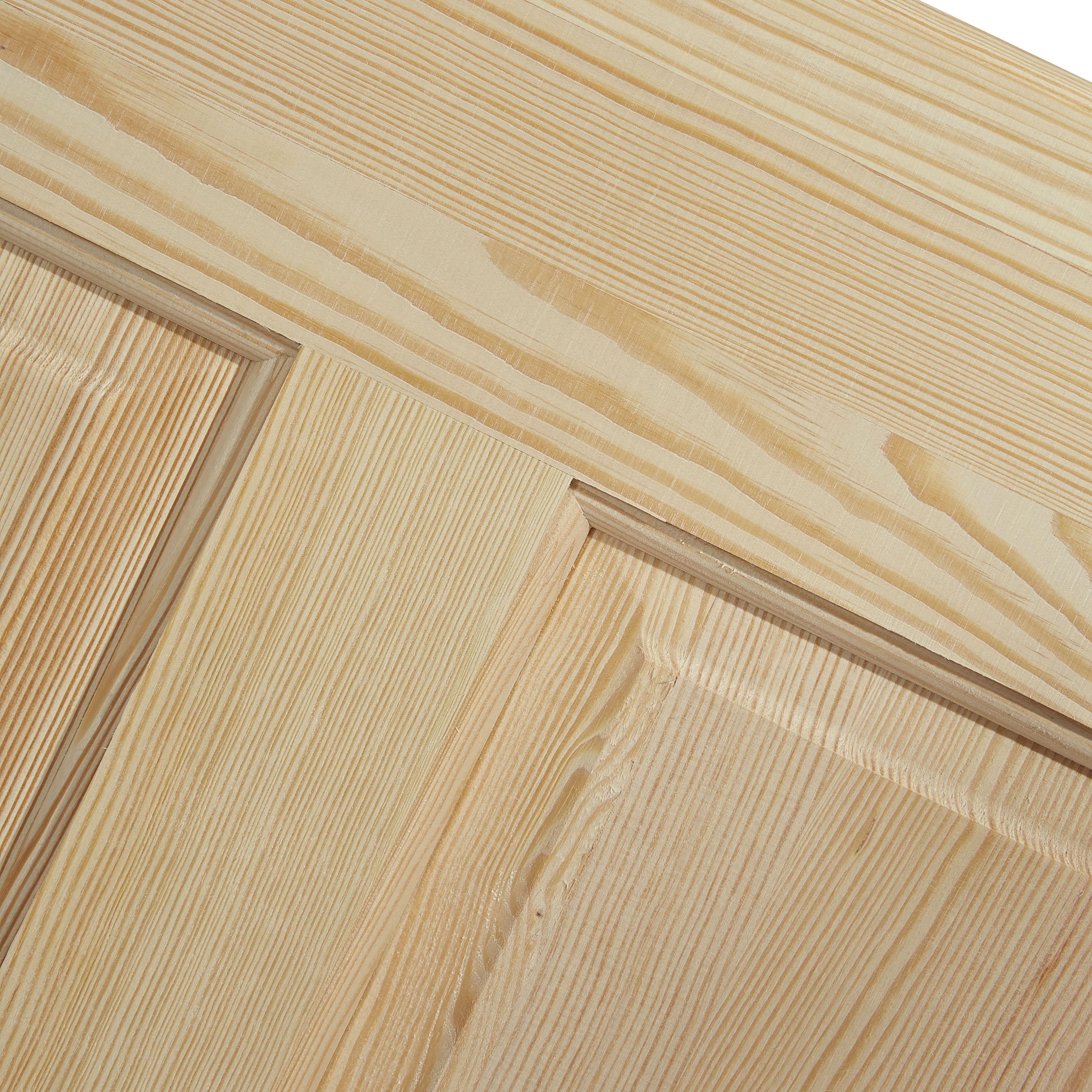Geom 6 panel Clear Glazed Victorian Pine veneer Internal Clear pine Door, (H)1981mm (W)762mm (T)35mm