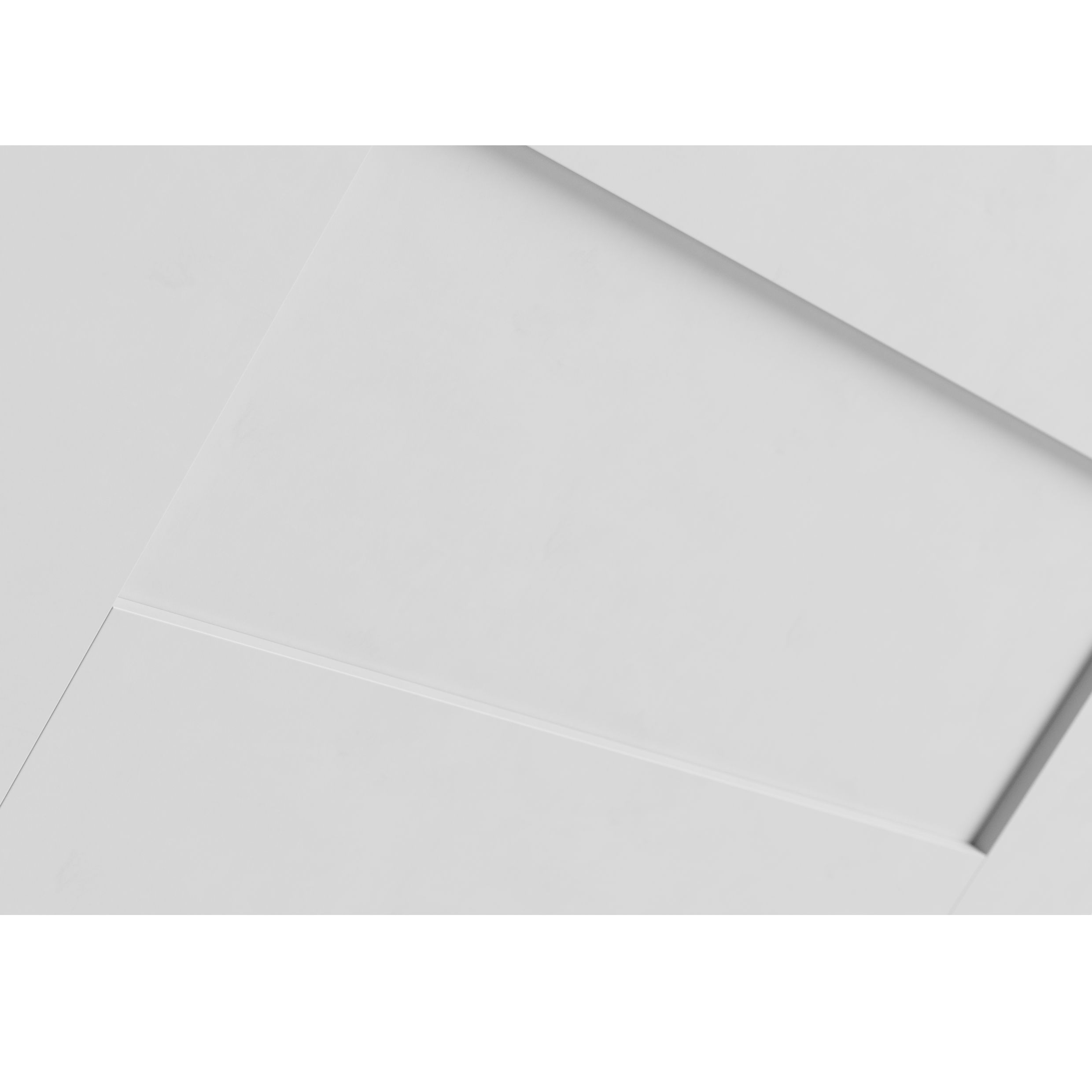 Geom 6 panel Unglazed Shaker White Internal Door, (H)1981mm (W)686mm (T)35mm