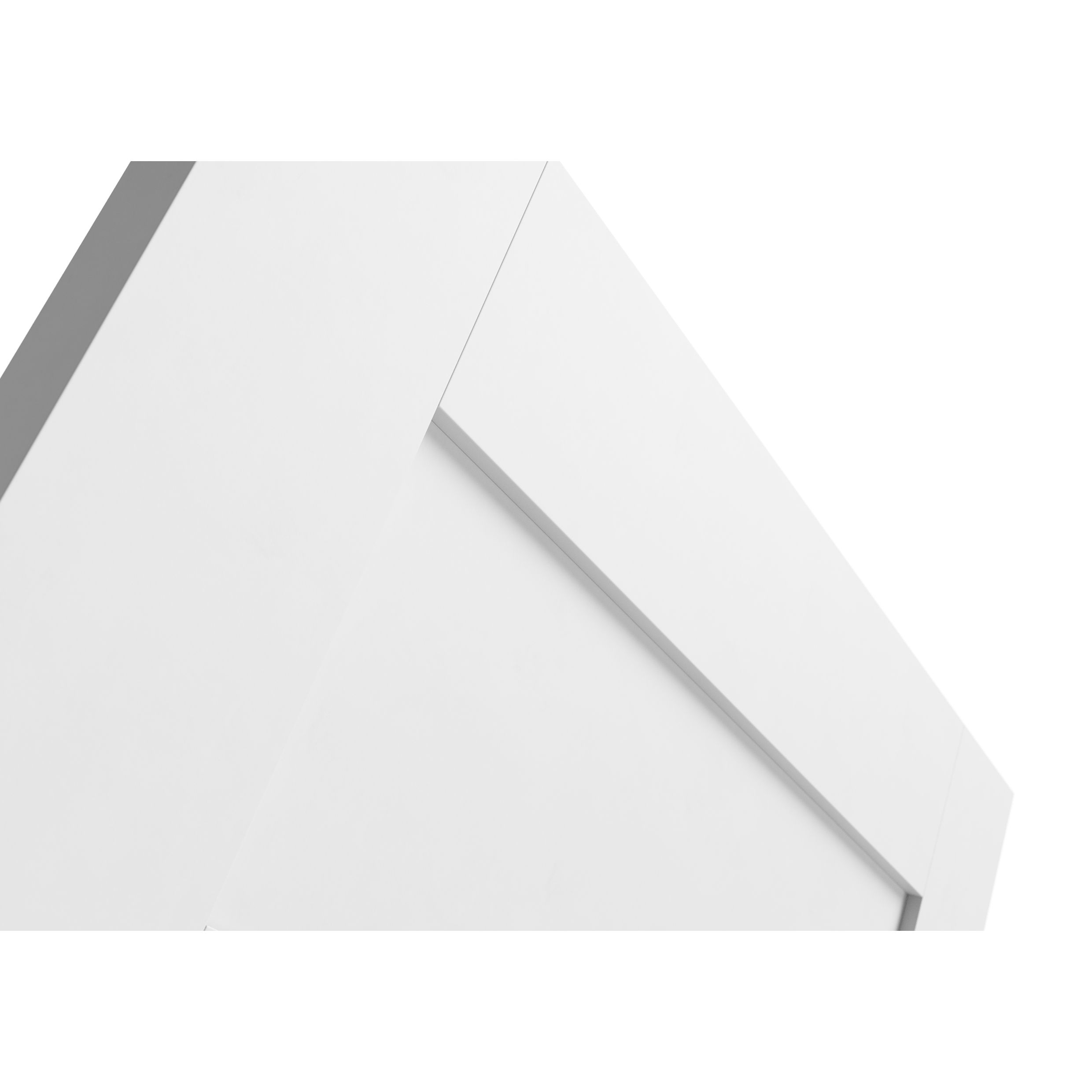 Geom 6 panel Unglazed Shaker White Internal Door, (H)1981mm (W)686mm (T)35mm