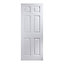 Geom 6 panel Unglazed White Internal Door, (H)1981mm (W)660mm (T)44mm