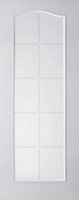 Geom Arched 10 Lite Glazed White Internal Door, (H)1981mm (W)762mm (T)35mm