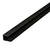 Geom Black uPVC Moulding (L)2.4m (W)20mm (T)12mm