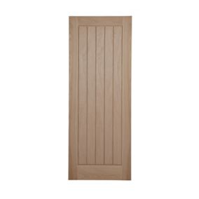 Geom Cottage Oak veneer Internal Door, (H)2040mm (W)726mm (T)40mm